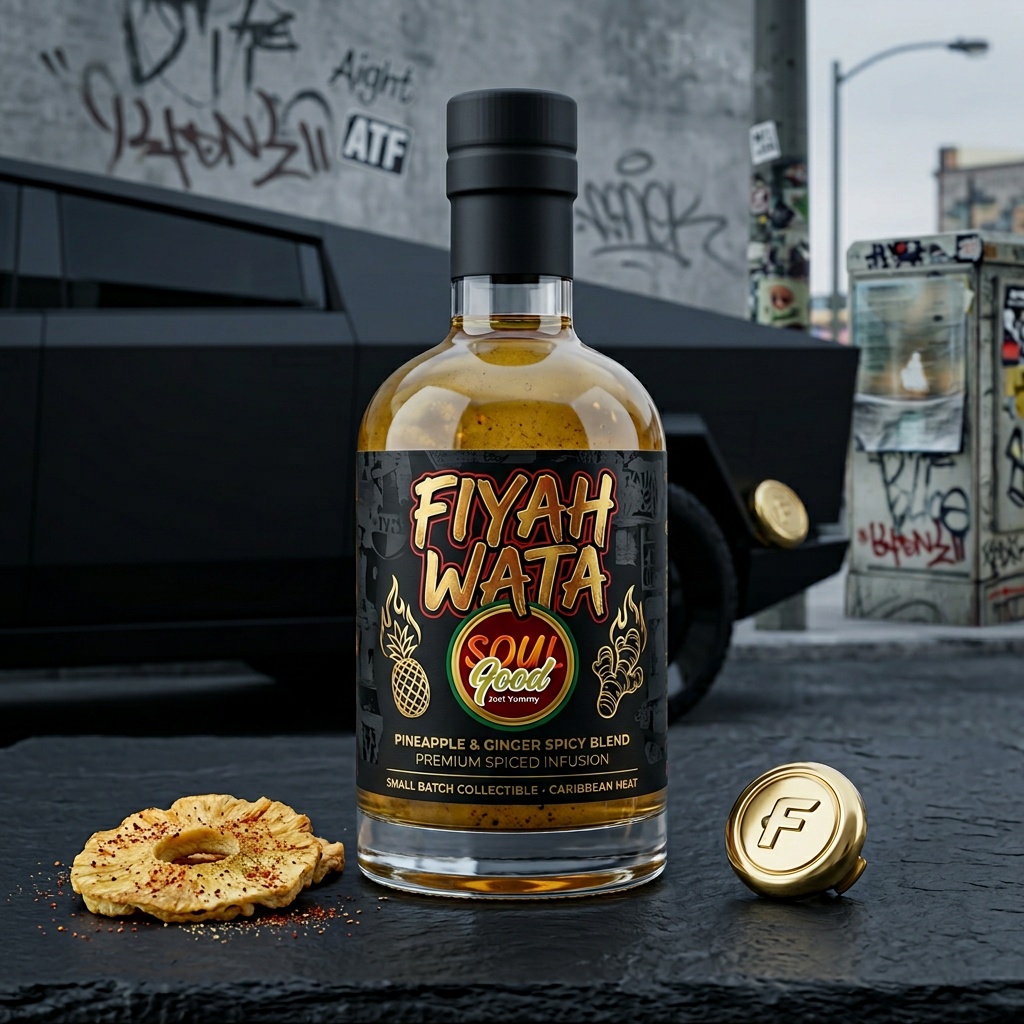 Fiyah Wata Pineapple & Ginger Bottle